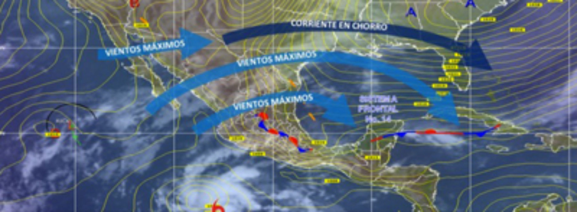 Frente Frío 14 mantendrá lluvias fuertes en territorio oaxaqueño