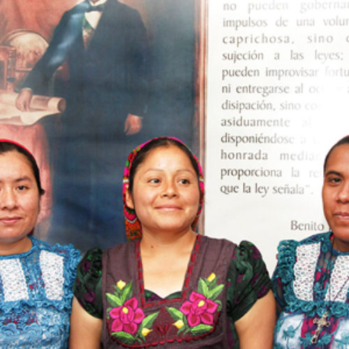 Orgullosas, tres mujeres de San Bartolomé Quialana, por ser ejemplo de Contraloría Social 2015