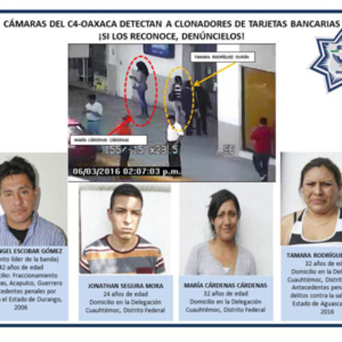 Desarticulan banda de presuntos clonadores de tarjetas bancarias en Oaxaca