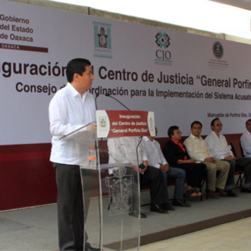 Inauguran Centro de Justicia “General Porfirio Díaz”, en Miahuatlán