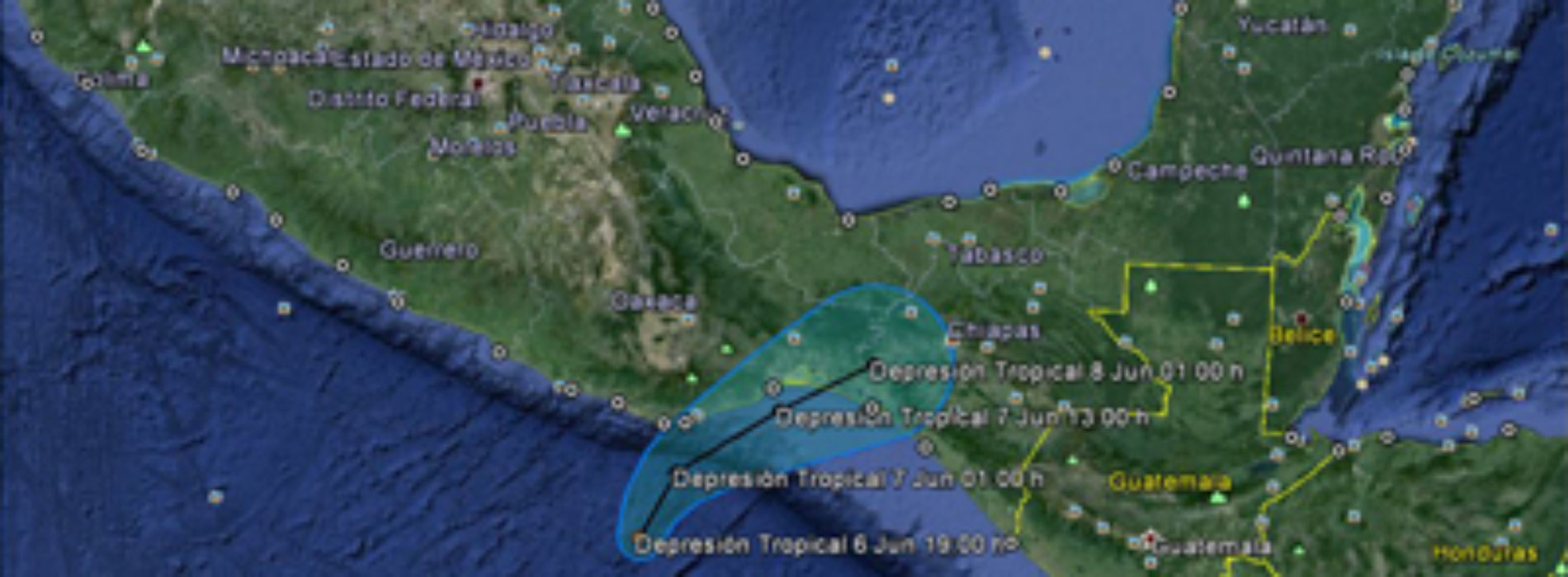 En alerta municipios de la Costa, Istmo y Sierra Sur por avance de Depresión Tropical UNO-E