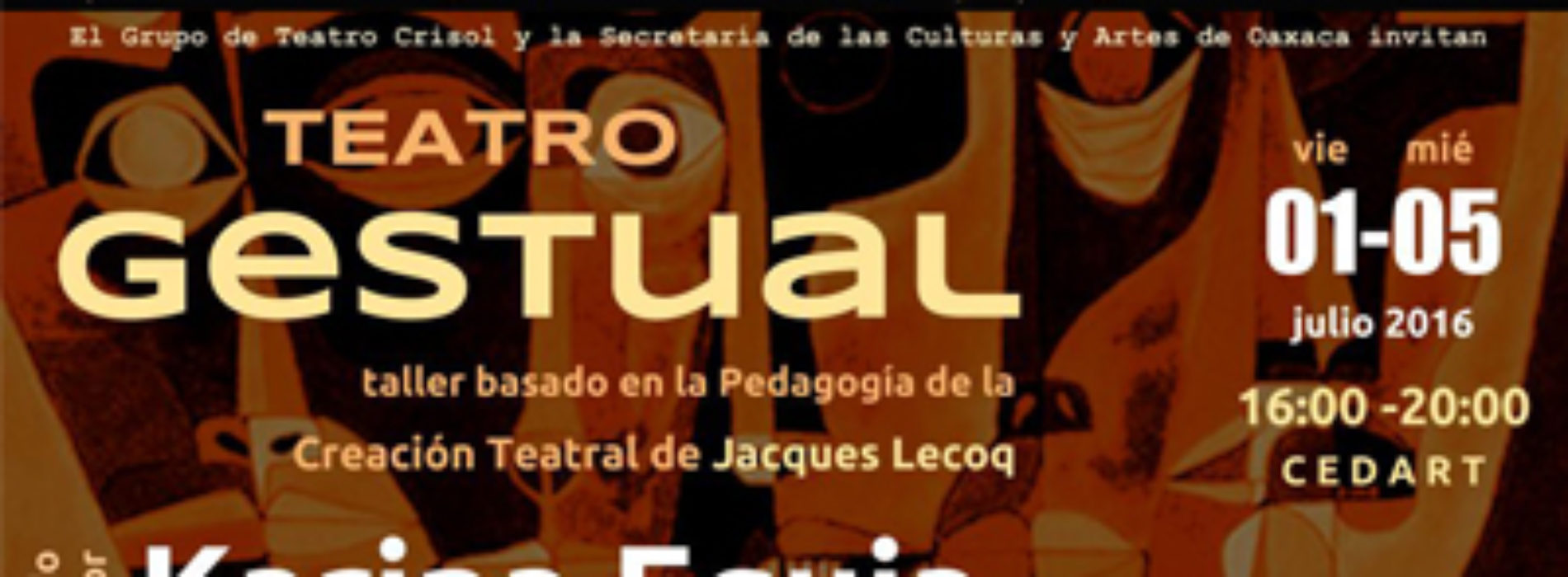 Impartirán taller de Teatro Gestual sobre arquitectura corporal