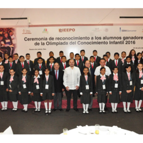 Se reúne titular del IEEPO con ganadores oaxaqueños de la Olimpiada del Conocimiento Infantil 2016