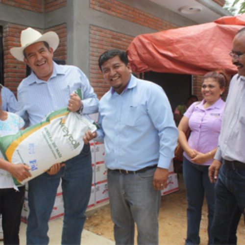 Entrega SEDAPA semilla de maíz mejorada a productores de San Nicolás Quialana