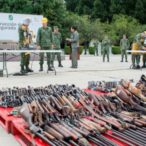 Destruyen en Oaxaca 991 armas de fuego aseguradas