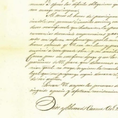 Guarda AGEO testimonio del juramento de Don Benito Juárez
como Gobernador de Oaxaca en 1847
