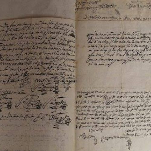 Convenio de tierras, documento de 1545 que resguarda archivo
judicial