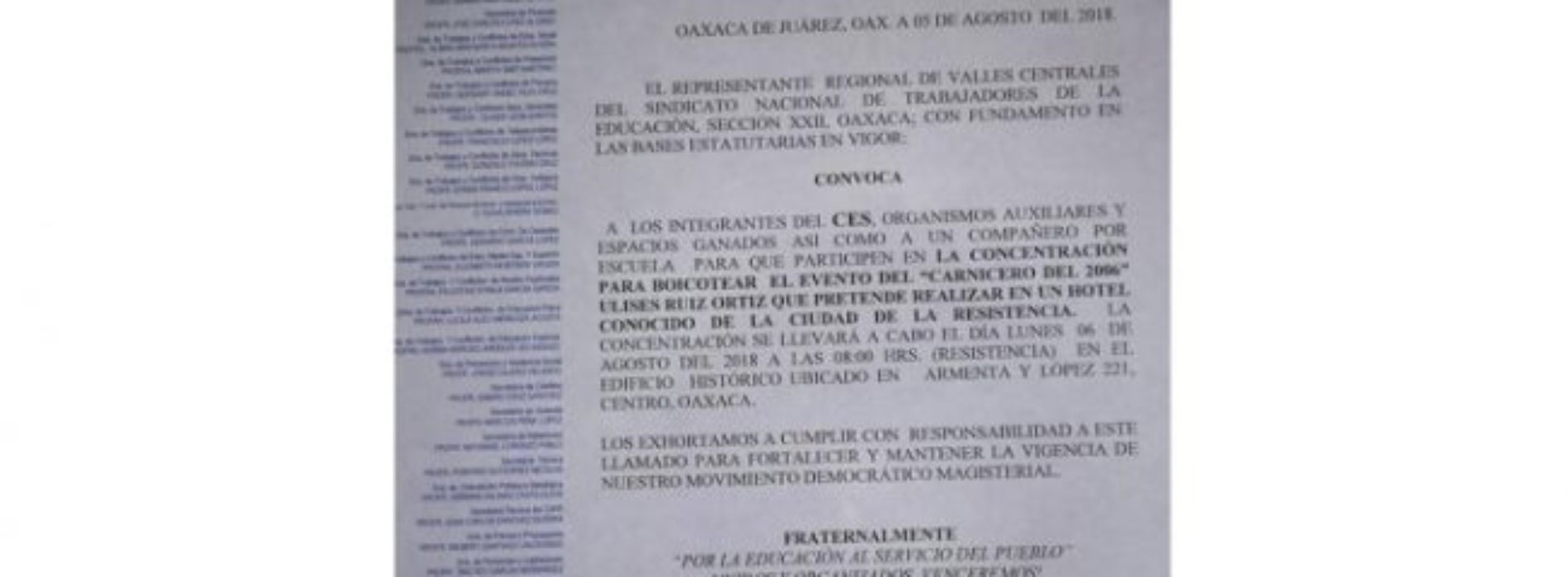 Pretende Sección 22 generar nuevo caos en Oaxaca