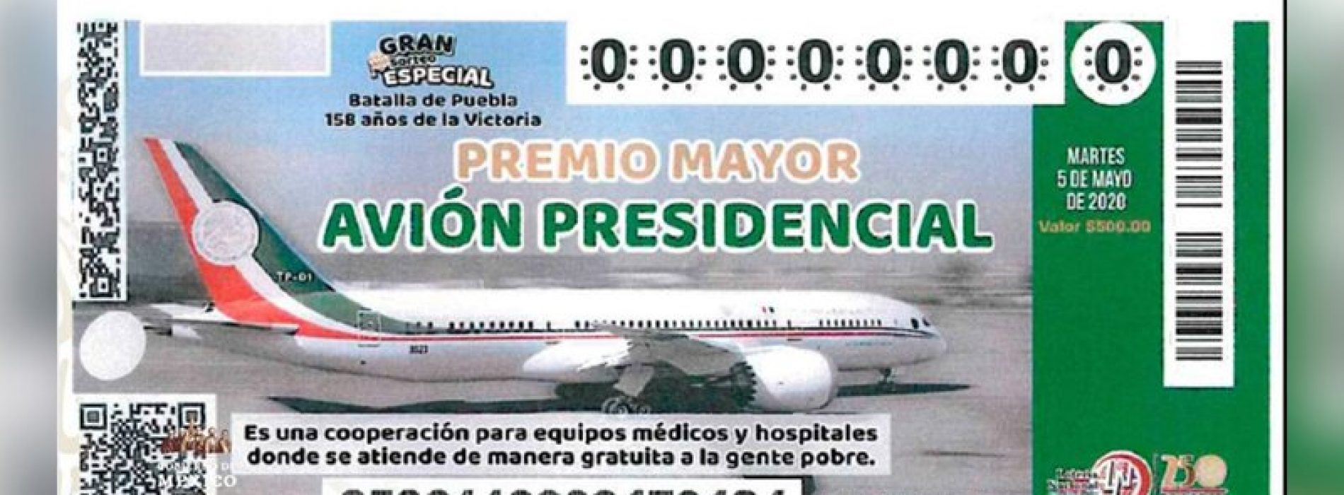 AMLO revela el cachito de Lotería para rifa del avión presidencial