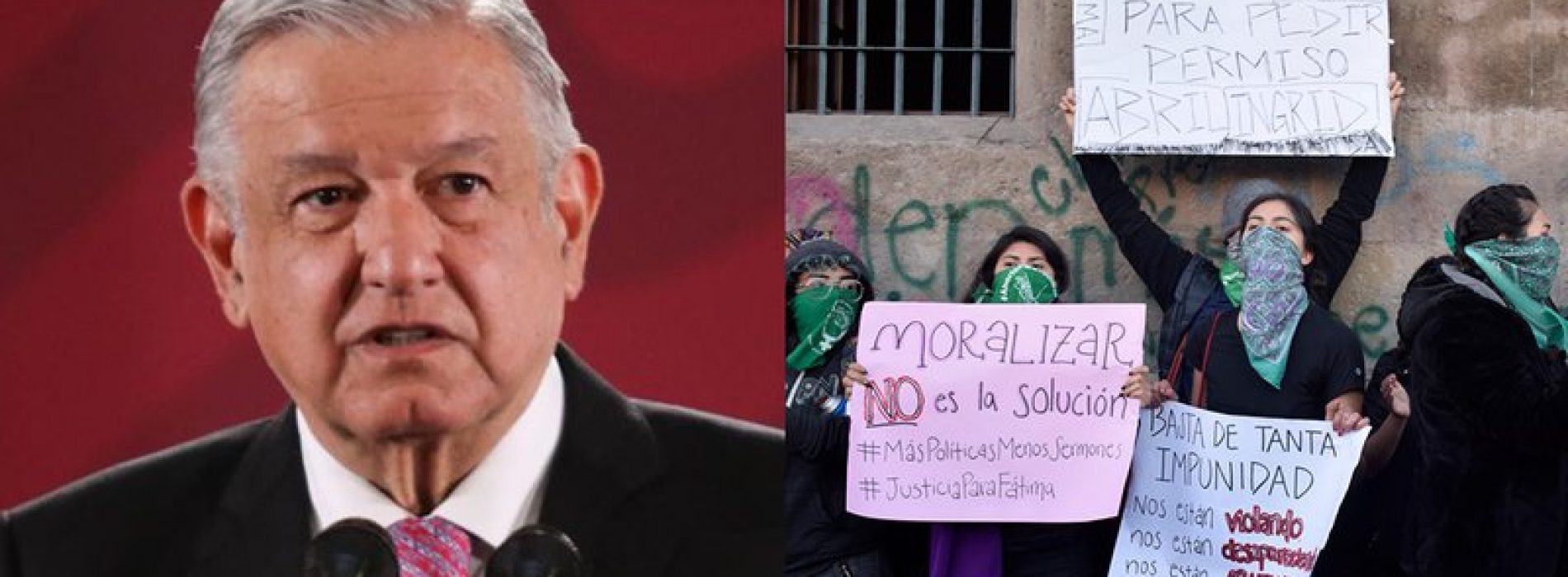 AMLO: no somos machistas, hay conservadores disfrazados de feministas