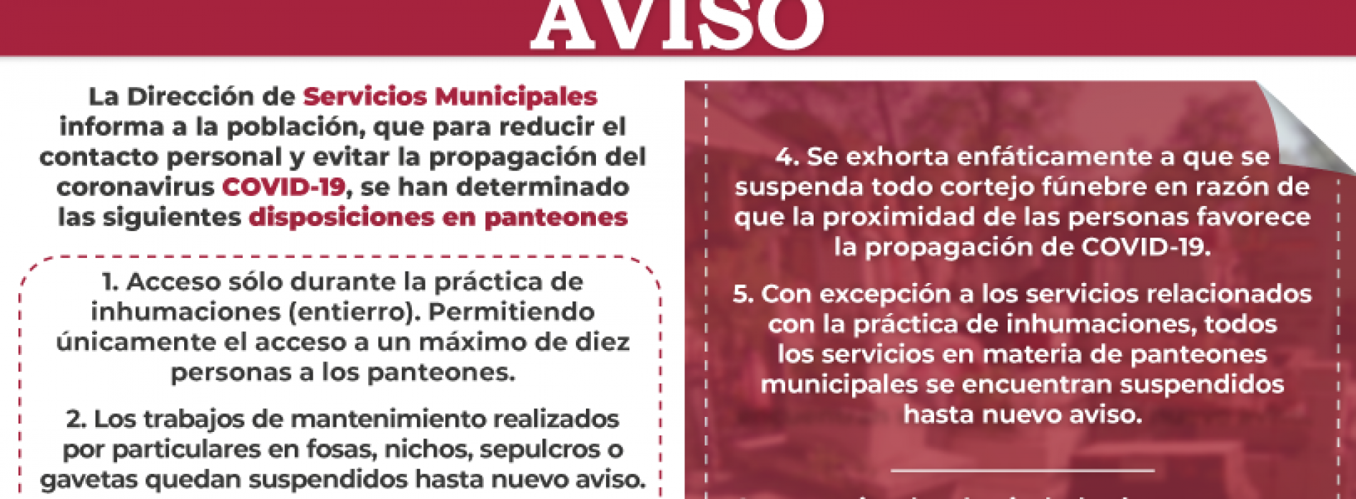 Informa Ayuntamiento de Oaxaca de Juárez restricciones en panteones municipales