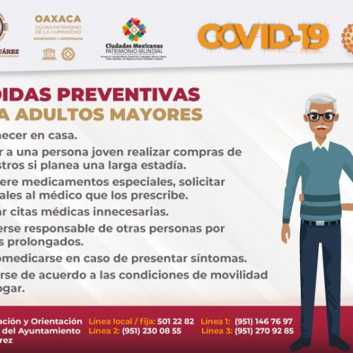 Llama Ayuntamiento capitalino a cuidar a adultos mayores de la pandemia de COVID-19