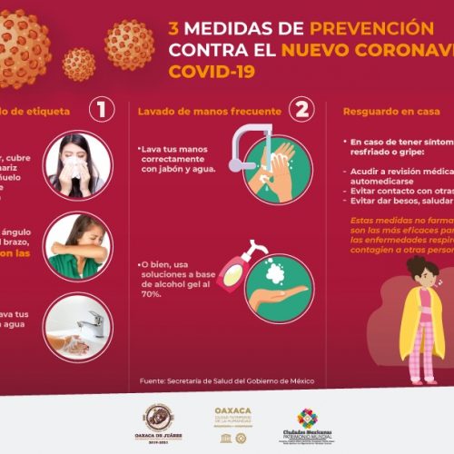 Exhorta Ayuntamiento de Oaxaca de Juárez a tomar medidas preventivas contra el coronavirus