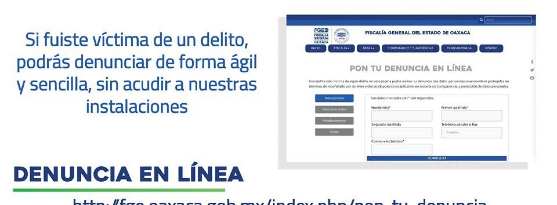 Lanza Fiscalía General plataforma digital: Denuncia en Línea