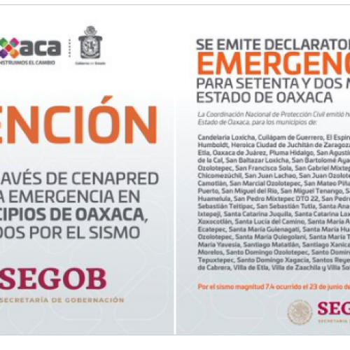 Agradece Alejandro Murat respaldo del Gobierno de México para atender los daños del sismo en Oaxaca