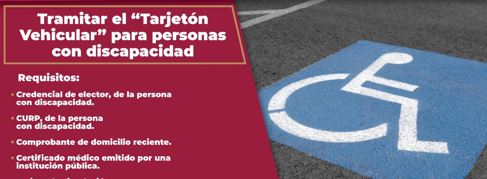 Invita DIF Municipal a tramitar tarjetones de estacionamiento para personas con discapacidad