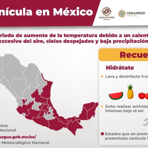 Emite Ayuntamiento de Oaxaca recomendaciones ante fenómeno conocido como canícula