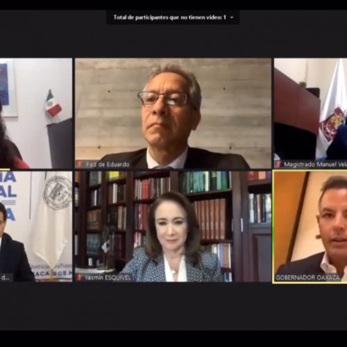 Participa Alejandro Murat en la videoconferencia “Nuevas perspectivas en la impartición de justicia”