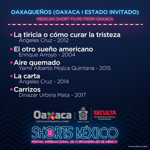 Cortometrajes oaxaqueños engalanarán el Festival Shorts México