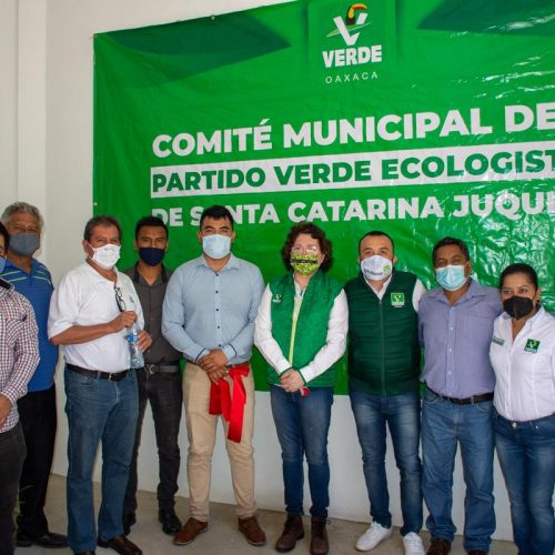 Participa diputada Aurora López Acevedo en toma de protesta del Comité Municipal del PVEM en Juquila