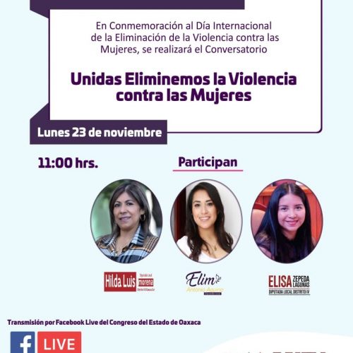 Analizarán logros y retos contra la violencia de género en el Congreso de Oaxaca