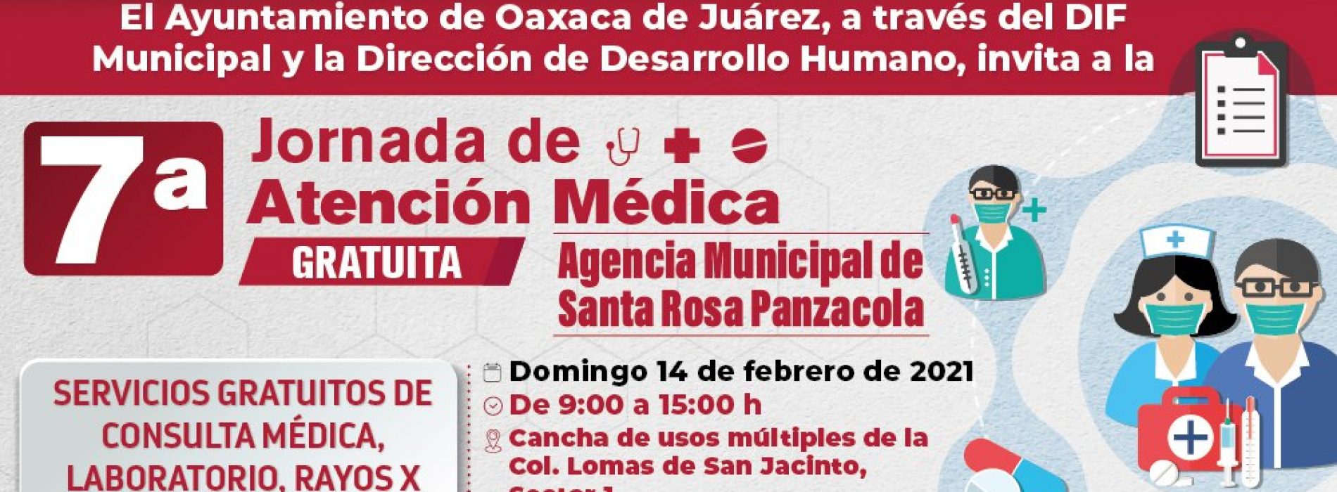 Acercará Ayuntamiento Jornada de Atención Médica Gratuita a Santa Rosa Panzacola