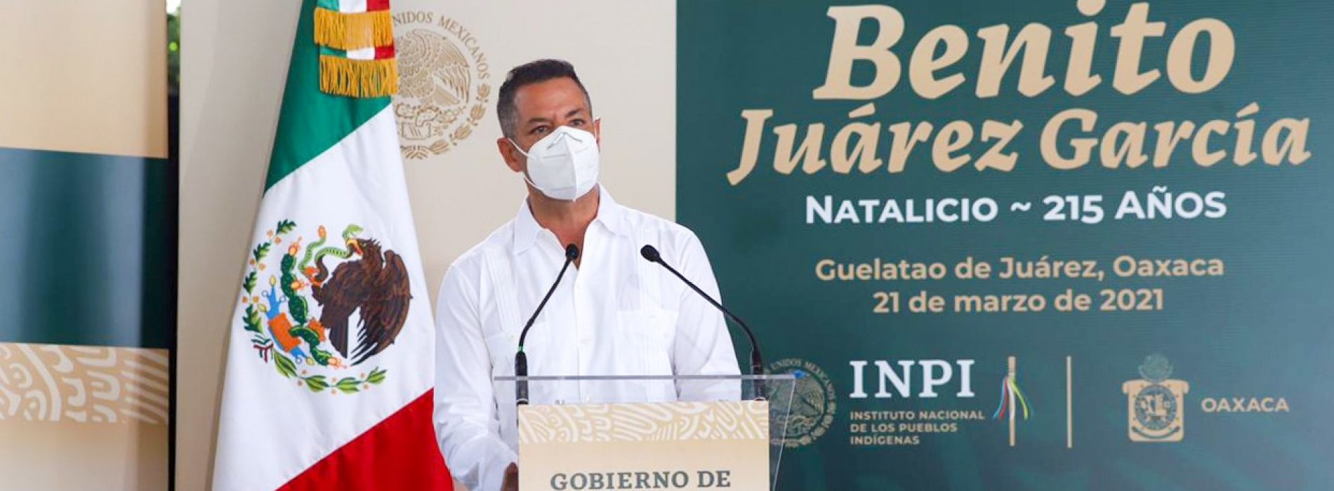 En el marco del 215 aniversario del natalicio de Benito Juárez  convoca Alejandro Murat a la unidad nacional