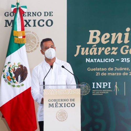 En el marco del 215 aniversario del natalicio de Benito Juárez  convoca Alejandro Murat a la unidad nacional