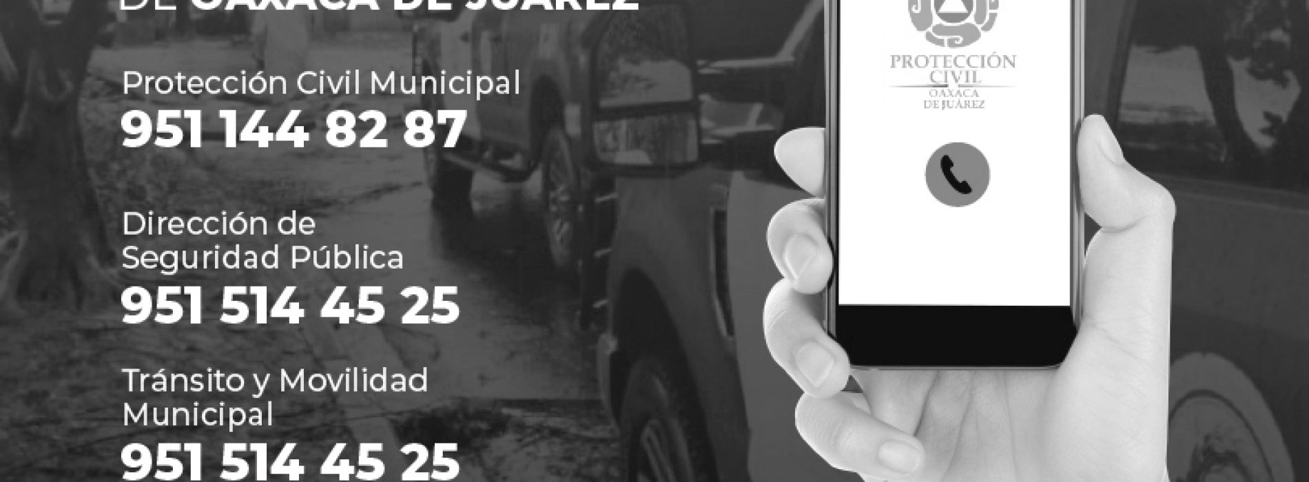 Ayuntamiento de Oaxaca pone a disposición líneas telefónicas para reportar incidentes por lluvias