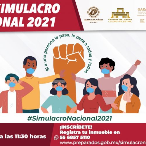 Recuerda: el 21 de junio, Oaxaca de Juárez participará en el Primer Simulacro Nacional 2021