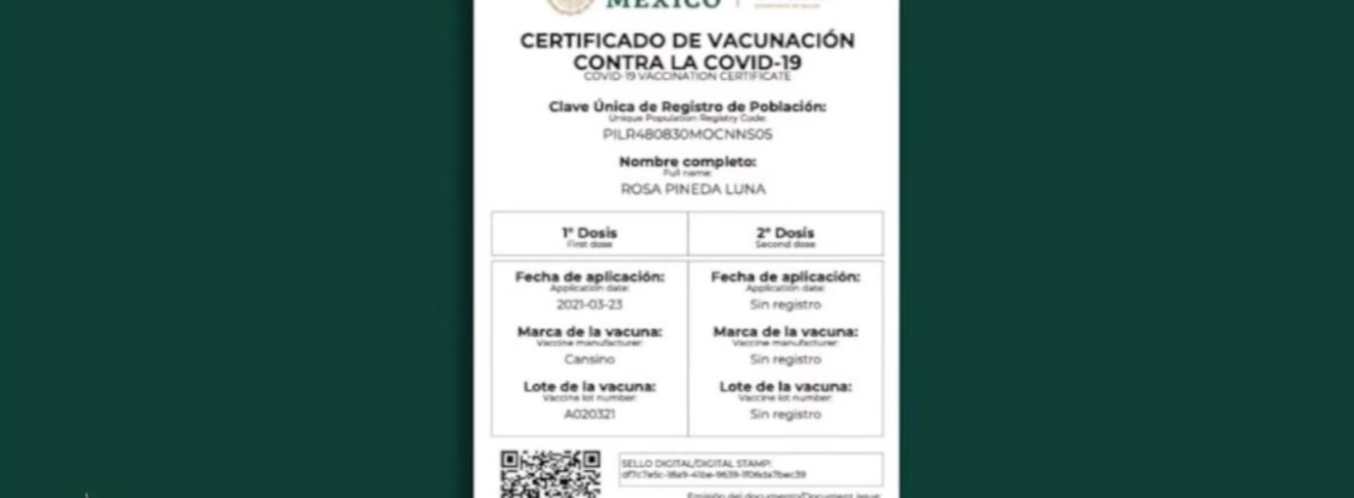 Varios años de cárcel por usar certificado falso de vacuna en México