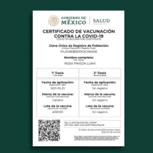 Varios años de cárcel por usar certificado falso de vacuna en México