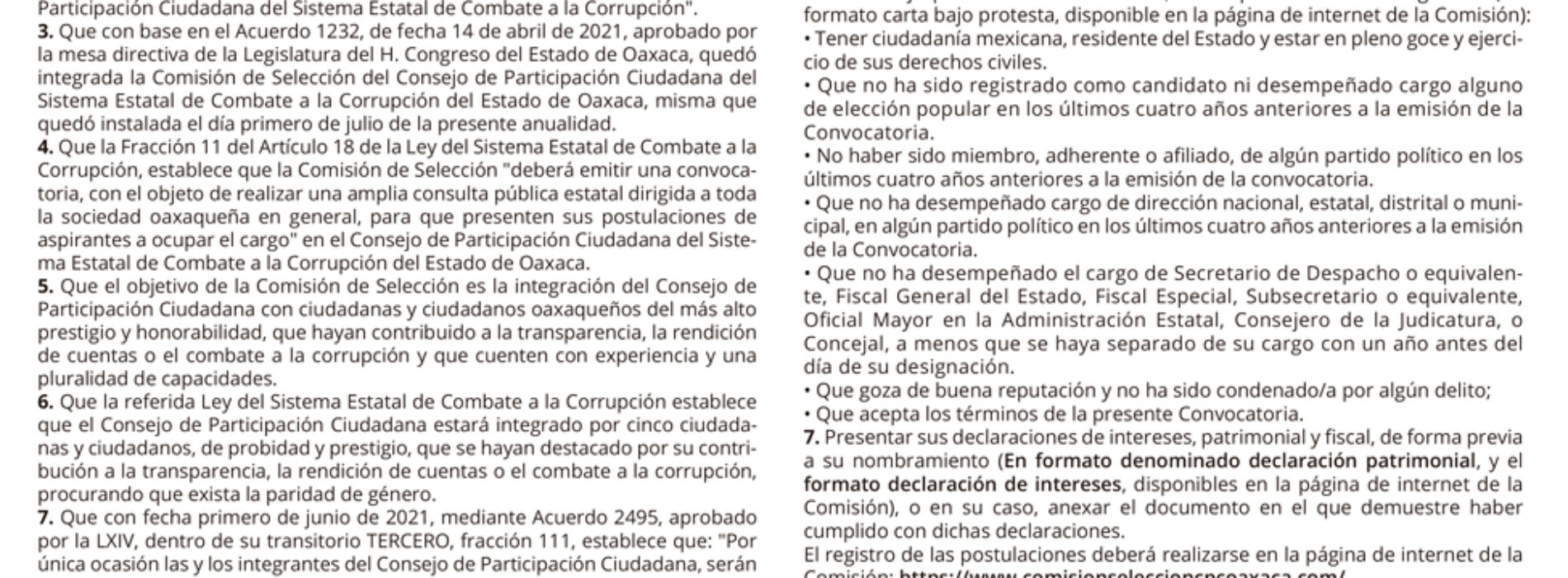 Continúa abierta convocatoria para integrar el Consejo Ciudadano de combate a la Corrupción