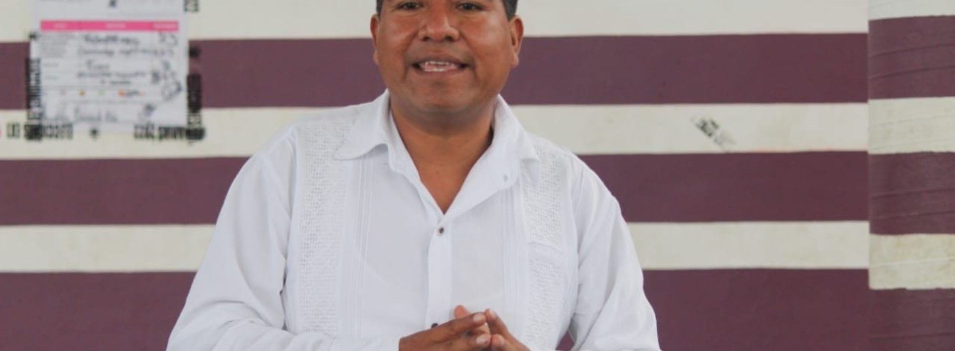 Mauricio Cruz Vargas en su visita en la Agencia de Nazareno, Xoxocotlán hablo de sus ejes centrales de gobierno para Oaxaca.