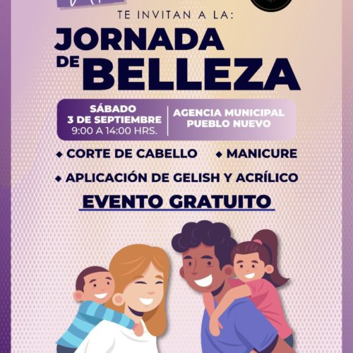 Invita Brigada Violeta y «New Beauty» a Jornada de Belleza en Pueblo Nuevo