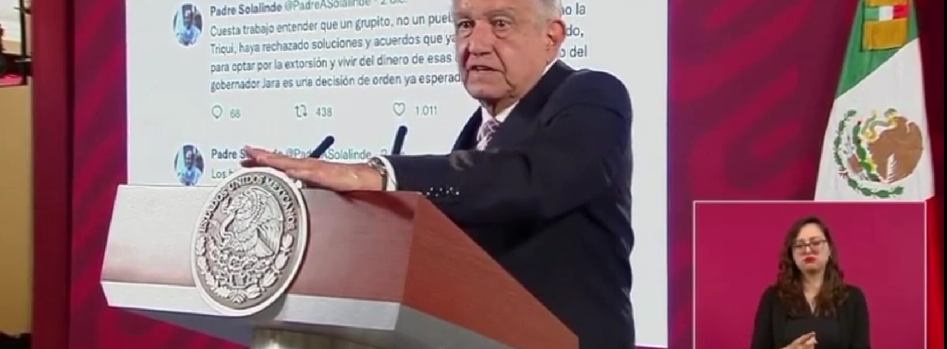 Reconoce el presidente Andrés Manuel López Obrador liberación del zócalo y portales del Palacio de Gobierno en Oaxaca