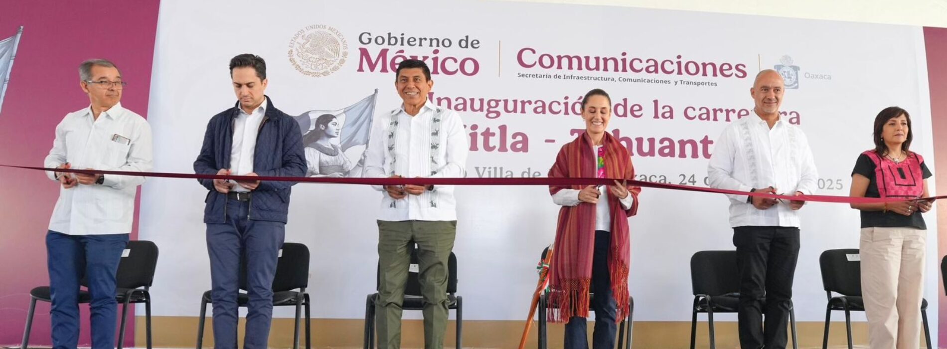 Inauguran la carretera Mitla-Tehuantepec, un avance histórico para Oaxaca